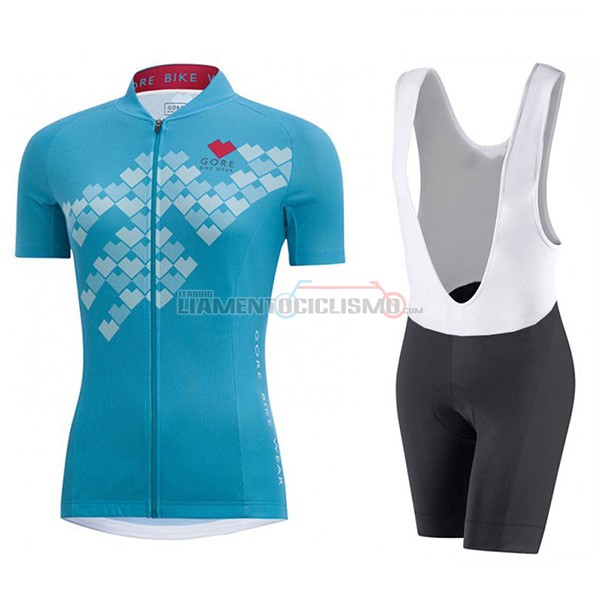 Donne Abbigliamento Ciclismo Gore Element Digi 2017 celsete